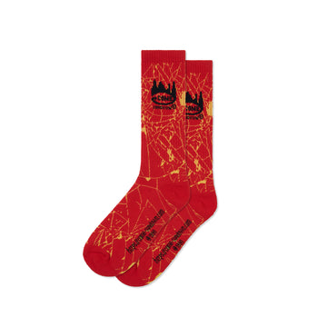 Come Sundown Toil Socks - Red