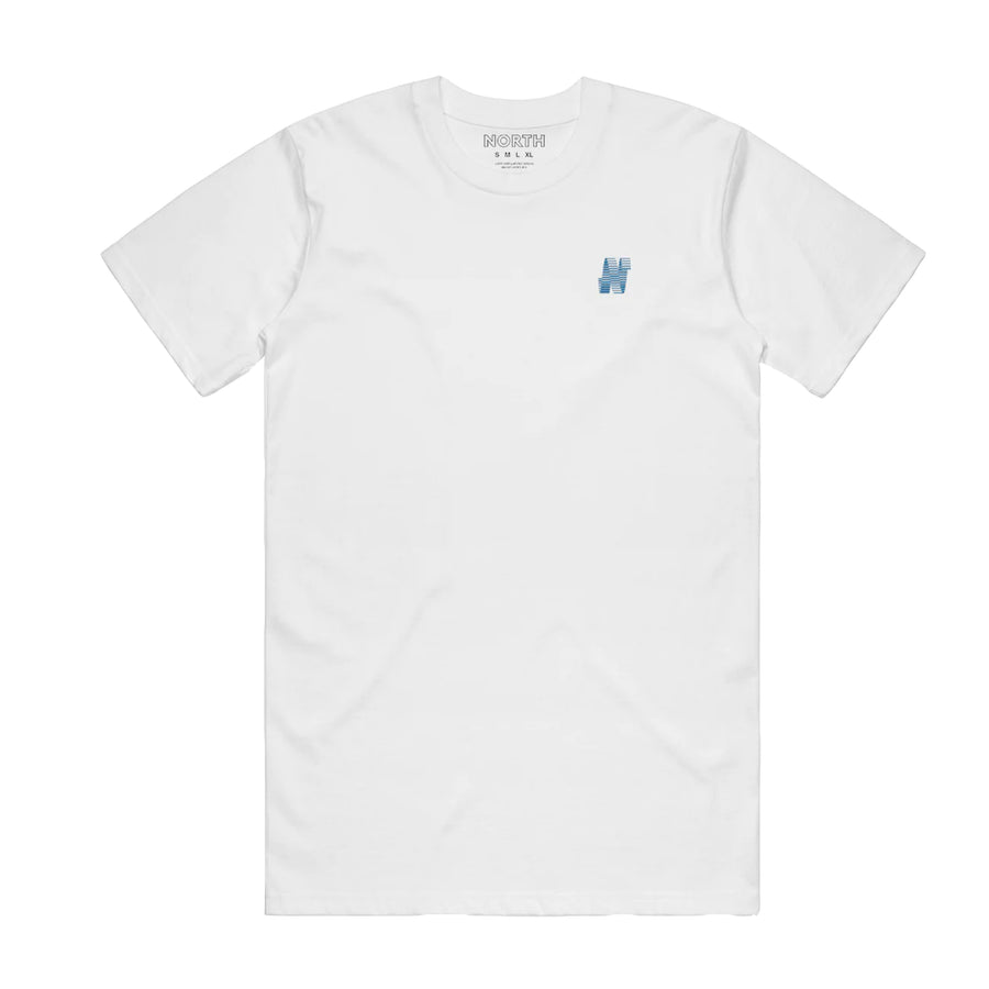 North N Logo T-Shirt - White / Navy