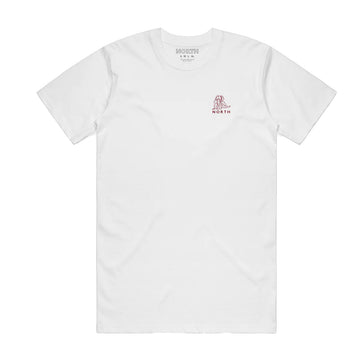 North Zodiac T-Shirt - White / Burgundy