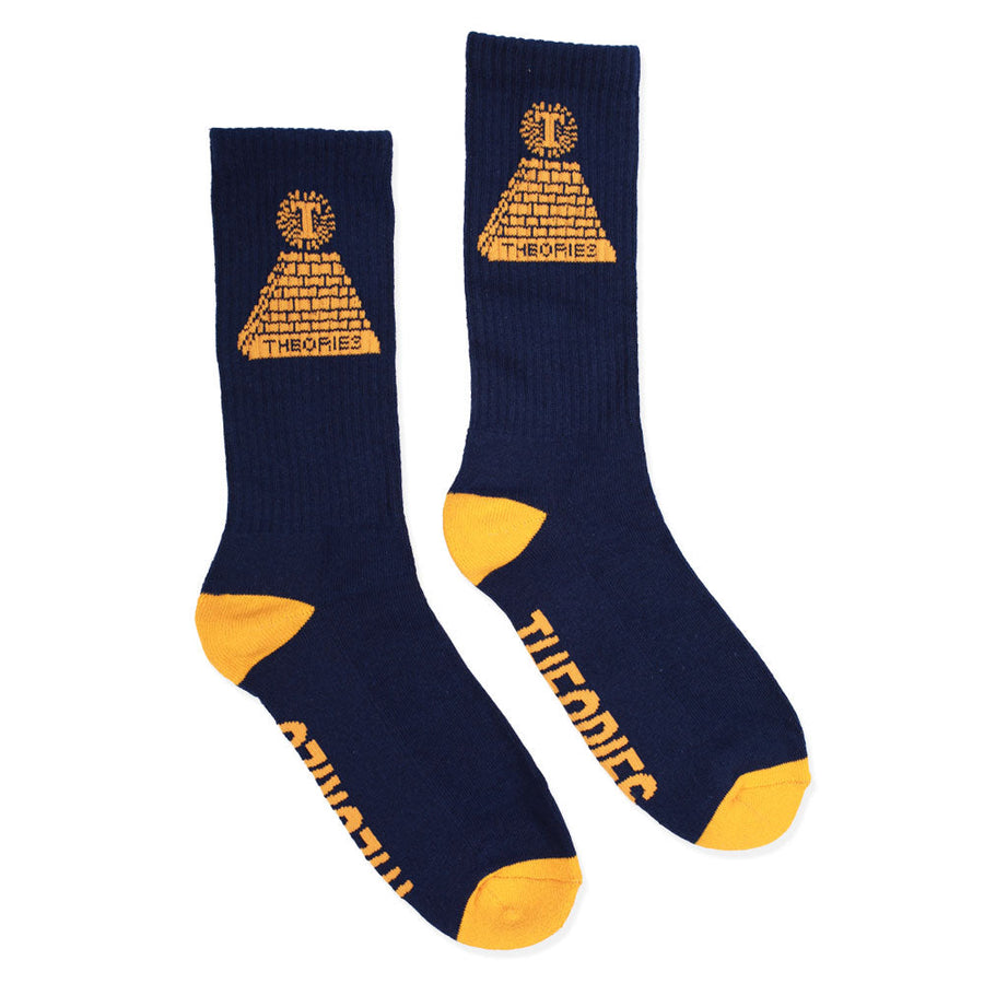 Theories Theoramid Socks - Navy / Gold