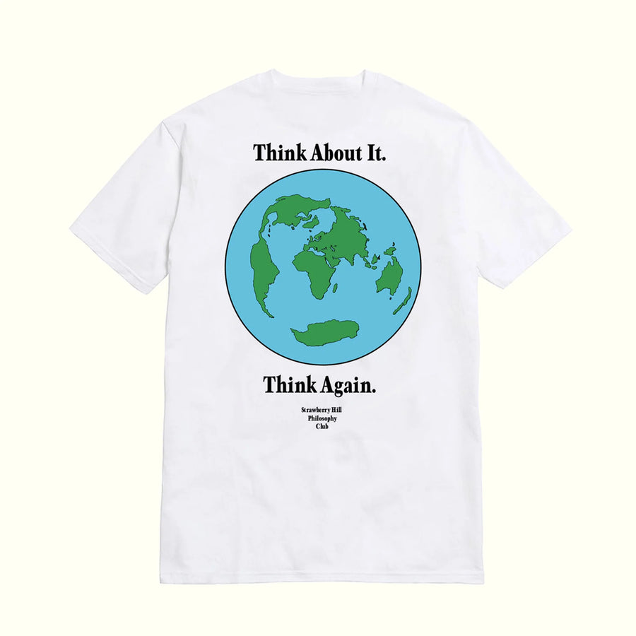 Strawberry Hill Philosophy Club Think About It T-Shirt - White